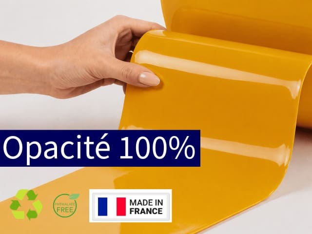 Echantillon laniere PVC noir opacité rideaux à lanières